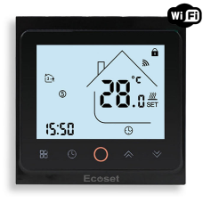 Терморегулятор Ecoset PWT 002 WIFI для теплого пола (Черный) 